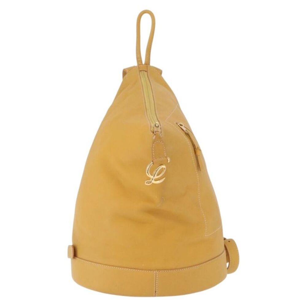 Loewe Anton Leather Yellow Leather Backpack Bag